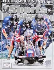 2010 USA Olympic Medal Bobsled Team Signed Sports Illustrated Magazine JSA - Autographed Olympic Magazines