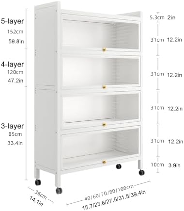 3-Tier Kitchen Storage Cabinet, Versatile Coffee Bar & Baker's Rack with Drawer, Space-Saving Organizer, 15.7in Pantry Shelf for Efficient Kitchen Organization