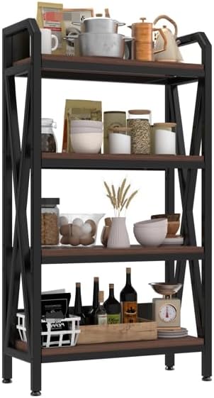 55'' Coffee Bar Station, Farmhouse Corner Stand for Small Spaces, Bakers Rack for Kitchen, Entryway,Kitchen Storage Shelf,Coffee Station Table,Liquor Buffet Sideboard