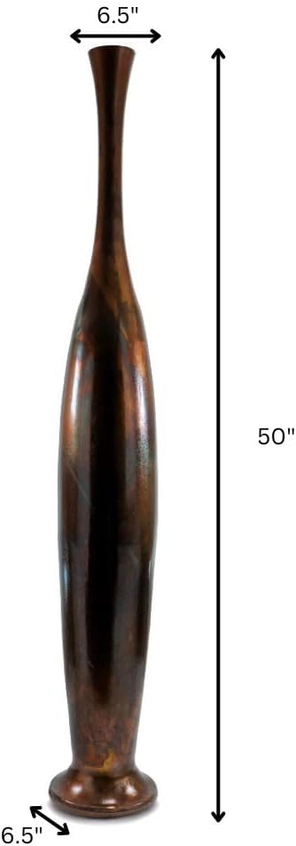 Modern Day Accents 3752 Botella Deco Rainbow Bronze Bottle, Tall Floor Sculpture for Home Decor, Decorative Metal Accent for Living Room, Bedroom, or Entryway, Modern Rustic Design, 50' H