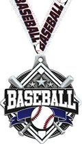 Baseball Medals - 2.25' Silver Baseball Team Medal Awards
