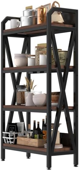 55'' Coffee Bar Station, Farmhouse Corner Stand for Small Spaces, Bakers Rack for Kitchen, Entryway,Kitchen Storage Shelf,Coffee Station Table,Liquor Buffet Sideboard