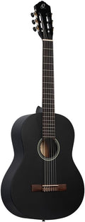 Ortega Student Series Full Size 6-String Nylon Classical Guitar, Matte Black (RST5MBK)