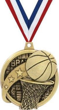 Crown Awards Basketball Medals - 2' Gold Kudos Basketball Medals