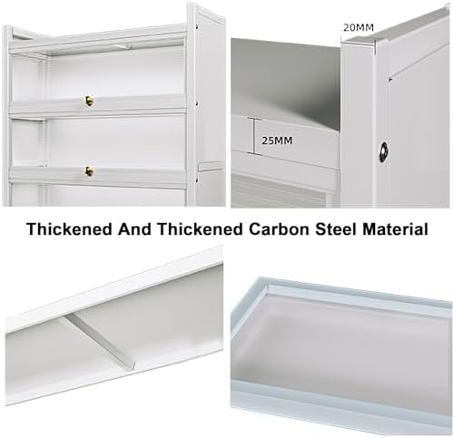 3-Tier Kitchen Pantry Cabinet, Coffee Bar with Drawer & Flip Door, Versatile Space-Saving Storage Organizer, Baker's Rack for Small Kitchens, 40cm/15.7in