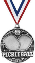 Crown Awards Pickleball Medals - 2' Silver Pickleball Paddle Award Medals Prime
