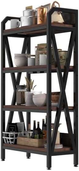 55'' Coffee Bar Station, Farmhouse Corner Stand for Small Spaces, Bakers Rack for Kitchen, Entryway,Kitchen Storage Shelf,Coffee Station Table,Liquor Buffet Sideboard