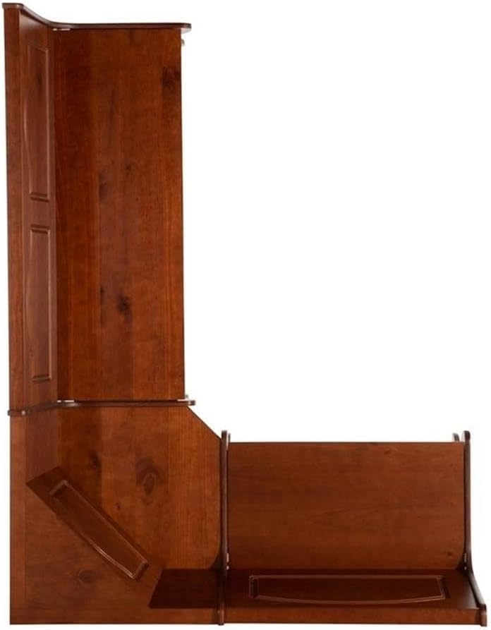 Riverbay Furniture Kitchen Dining Wood Corner Unit, Walnut Brown Finish, Pine and MDF, Under Bench Storage, 67' x 48' x 33.5', Versatile Space-Saving Bench for Organized and Functional Kitchen Seating