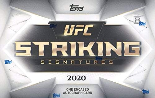 2020 Topps UFC Striking Signatures Factory Sealed HOBBY BOX with Encased AUTOGRAPH! Look for Autos of ISREAL ADESANYA, Georges St-Pierre, Amanda Nunes, Holly Holm, Stipe Miocic & Many More!