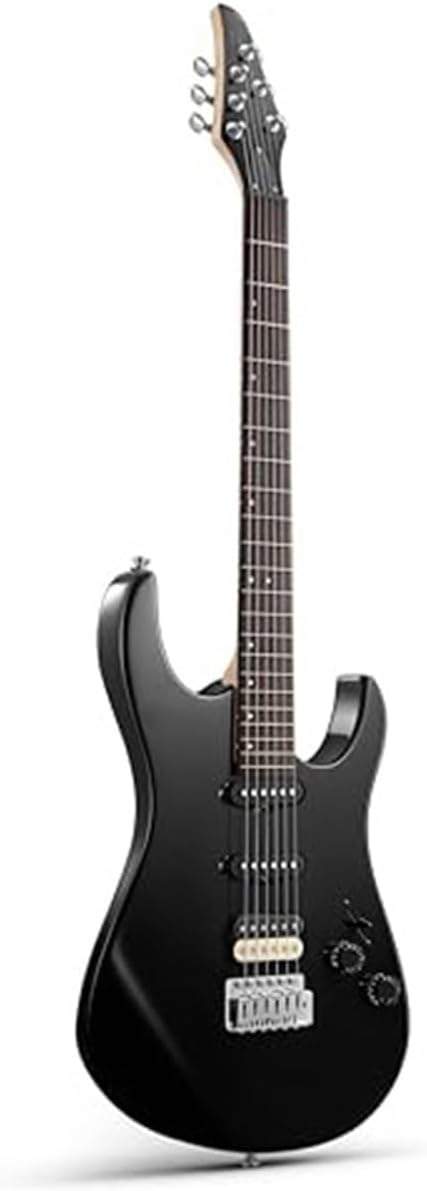 Professional Full Size Solid Or Color Electric Guitar Sets Professional Electric Guitar(Black)