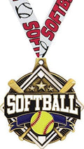 Softball Medals - 2.25' Gold Softball Team Medal Awards Prime