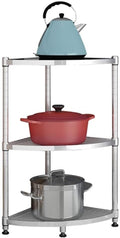 Kitchen Baker's Rack, Multi-Layer Pot Rack & Cookware Holder, Compact Corner Storage Shelf Organizer, Adjustable, Small (S), Nordic Style