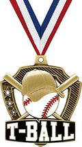 T-Ball Medals - 2.25' Gold T-Ball Team Medal Awards Prime