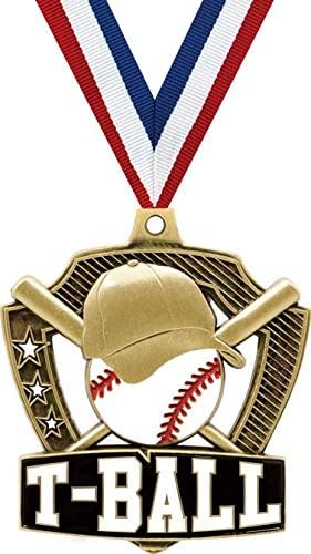 T-Ball Medals - 2.25' Gold T-Ball Team Medal Awards Prime