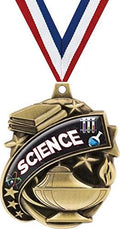 Crown Awards Science Medals - 2' Kudos Science Fair Scholastic Award Medals Gold