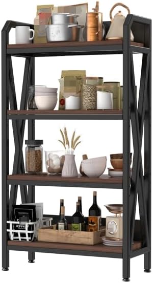55'' Coffee Bar Station, Farmhouse Corner Stand for Small Spaces, Bakers Rack for Kitchen, Entryway,Kitchen Storage Shelf,Coffee Station Table,Liquor Buffet Sideboard