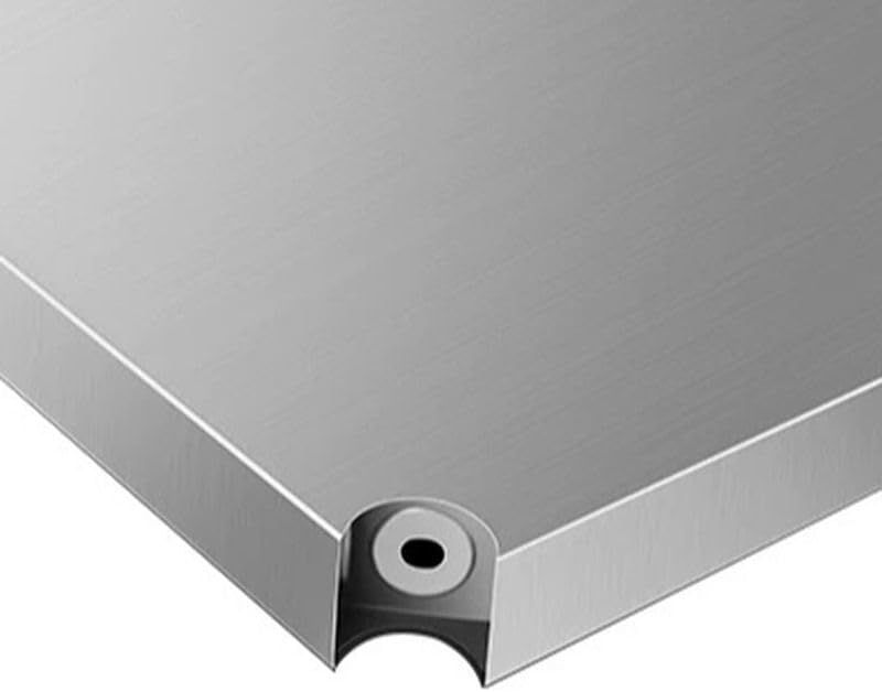 Stand with Storage 4-Tier, Corner Baker's Rack, Corner Shelf Stand Kitchen Shelf Organizer with Stainless Stee in Silver for Kitchen Home Organizer (20' L x 12' W x 47' H)