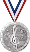 Music Medals - 2' Silver Music Medal Awards