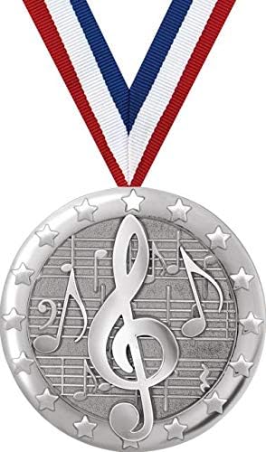 Music Medals - 2' Silver Music Medal Awards