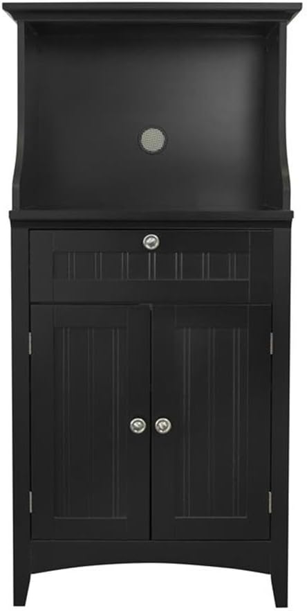 American Furniture Classics OS Home and Office Coffee Maker Utility Cabinet in Black Kitchen Microwave cart