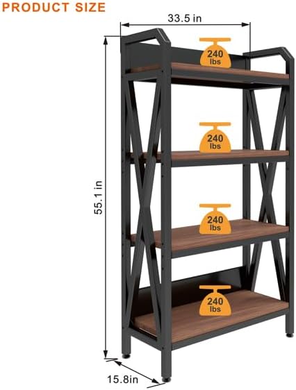 55'' Coffee Bar Station, Farmhouse Corner Stand for Small Spaces, Bakers Rack for Kitchen, Entryway,Kitchen Storage Shelf,Coffee Station Table,Liquor Buffet Sideboard