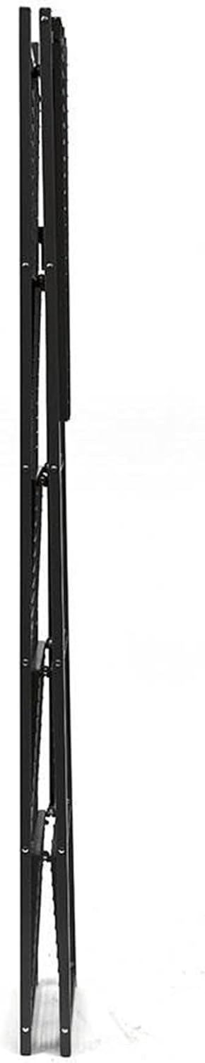 Origami 3-Pack RB Slim Bookcase Rack, 6-Tier Heavy-Duty Foldable Steel Bookshelf, Black
