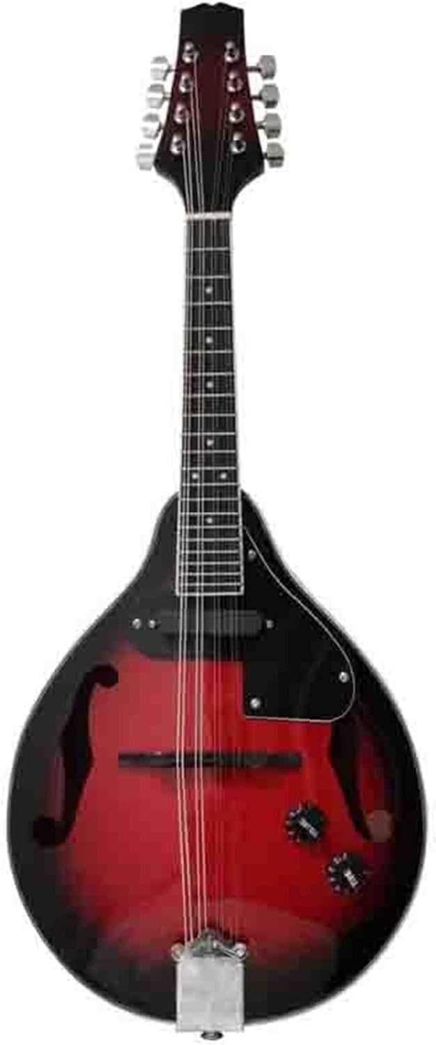 Eight String Mandolin Electric Guitar Musical Instrument Wine Red Professional Performance Beginner Mandolin String Instrument(2)