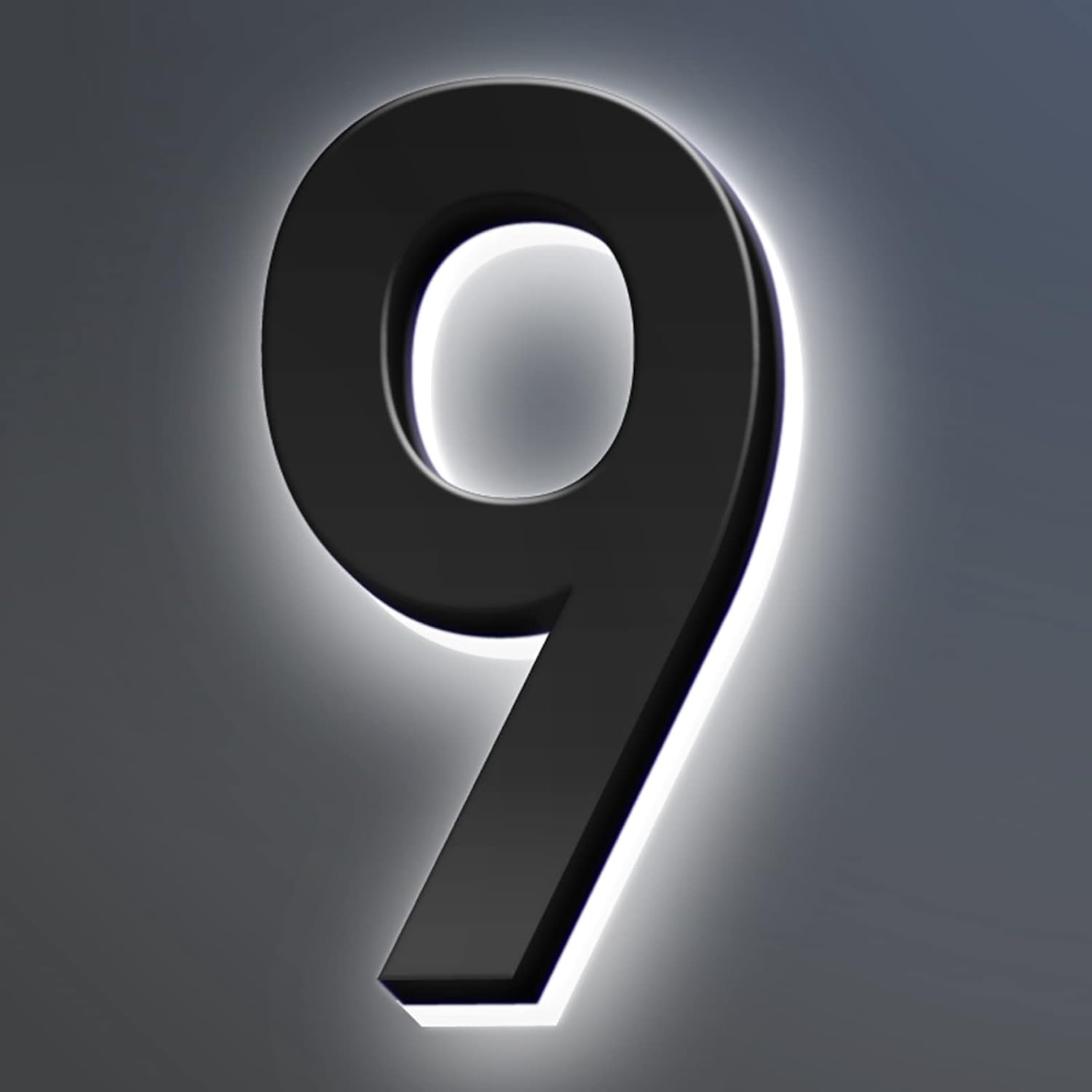 Stainless Steel Modern Backlit LED Illuminated Home Address Number,Illuminated Address Sign Plaque House Numbers LED Lighted, Light Up House Numbers,18 Inch/450mm,R