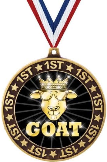 Crown Awards 2.75' 1st Place G.O.A.T. Shadow Medal Award, Gold Trophy Medal