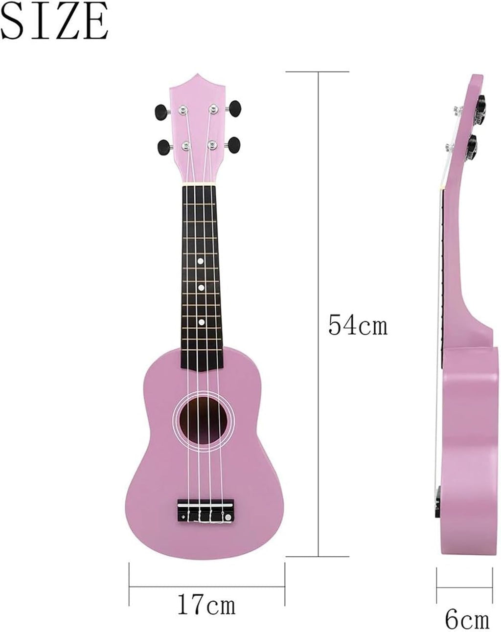 Adult Ukulele 21 Inch Ukulele 4 String Guitar Pink Hawaiian Mini Guitar Basswood Ukulele Stringed Instrument Beginner Gift