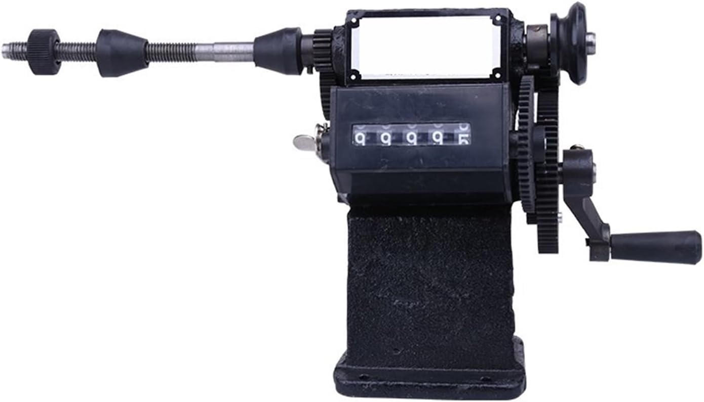 Coil Winding Machine, Manual Winding Machine Dual-Purpose Hand Coil Counting Winding Machine Winder, 0-9999 Count Range Winding Various Small Coils,for Guitar Pickup Coils Motor Coils