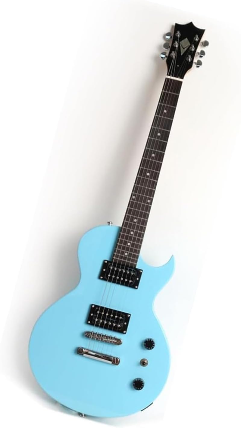 Professional Mahogany Solid Electric Guitar Musical Instrument Professional Electric Guitar(Blue)