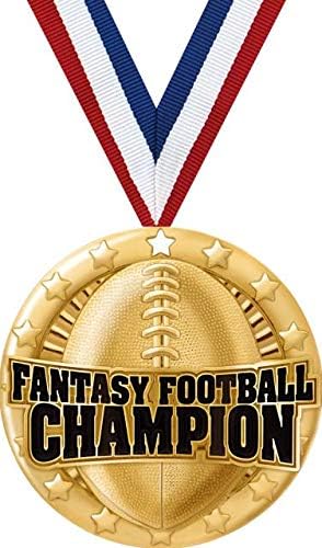 Fantasy Football Medals - 2' Gold Fantasy Football League Medal Awards