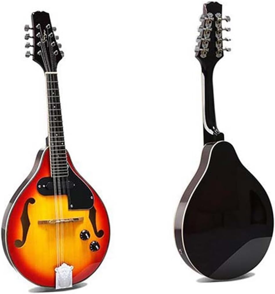 Mandolin Red And Bk Electric Guitar Eight-string Professional Practice Instrument Beginner Mandolin String Instrument