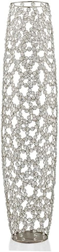 Modern Day Accents 5739 Ola De Cristal X-Large Floor Vase, Barrel for Flowers, Corner Decor, Decorative Floor Vase for Home Decor, Office Decor, 40' H
