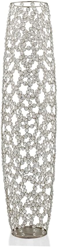 Modern Day Accents 5739 Ola De Cristal X-Large Floor Vase, Barrel for Flowers, Corner Decor, Decorative Floor Vase for Home Decor, Office Decor, 40' H
