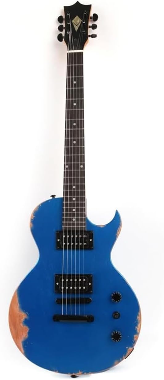 Professional Electric Guitar With Maple Neck Rosewood Fingerboard And Mahogany Solid Professional Electric Guitar(Blue2)