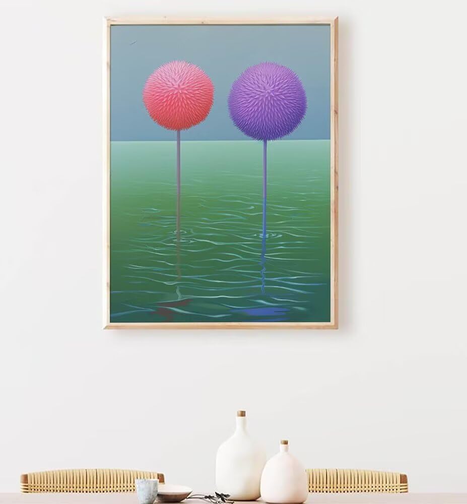 Paint by Numbers Kit for Beginner Beginners Abstract Paintings Acrylic Easy Paint by Number Pink Watercolor Adults' Canvas Art on Canvas 40x53 inch Model YEYUMEOZ0-2