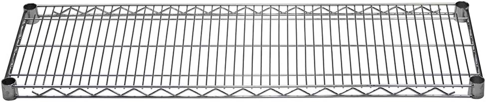 Shelving Inc. 14' d x 42' w Chrome Wire Shelving with 2 Tier Shelves, Weight Capacity 800lbs Per Shelf
