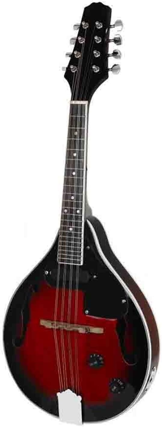 Musical Instrument Electric Mandolin Eight String Guitar Set Red And Bk Professional Beginner Mandolin String Instrument