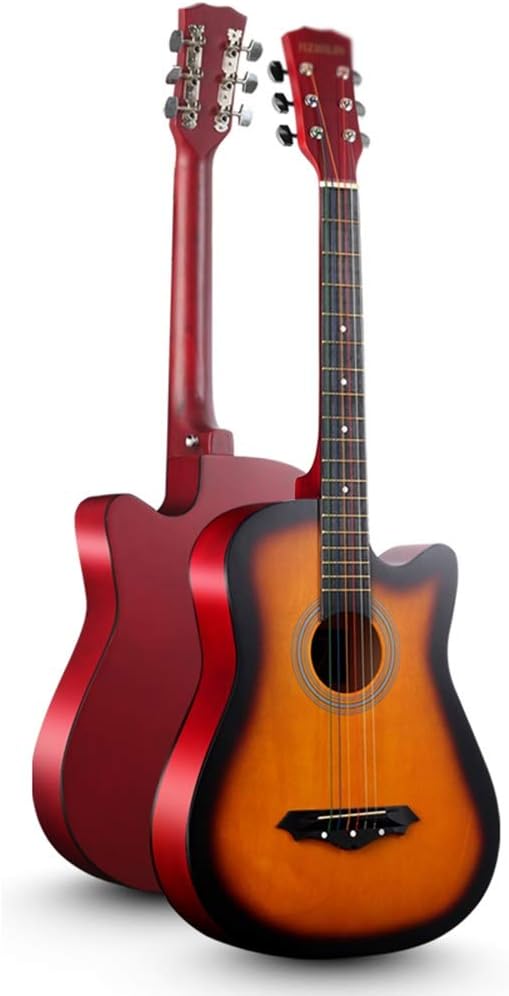 Etlegor Classical Guitar Steel String Full Size 38in Beginner Guitar Kit with Gig Bag, Strings, Picks Portable Travel Guitar,10 Colors (Color : C)