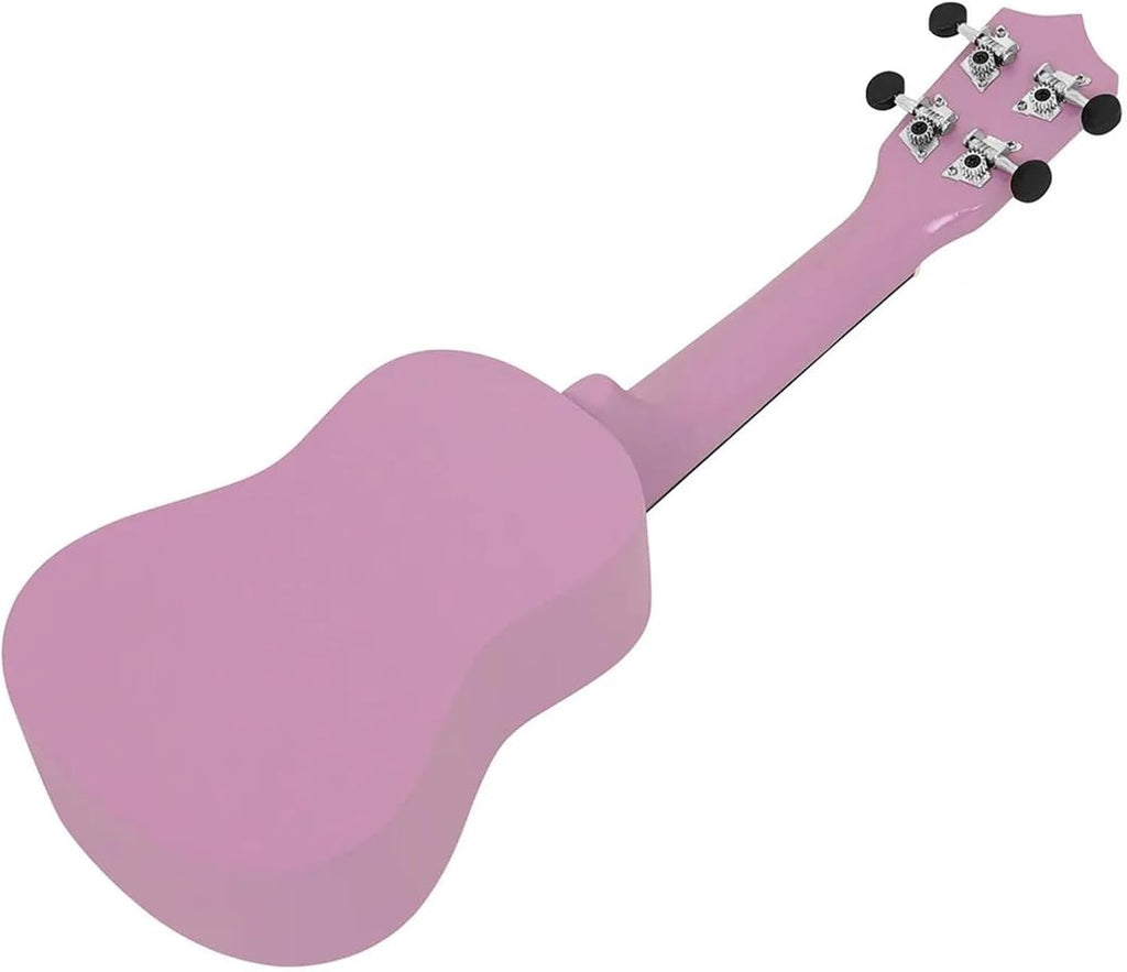 Adult Ukulele 21 Inch Ukulele Hawaiian Guitar Ukulele Beginner Practice Mini Guitar String Instrument With Bag(Pink)