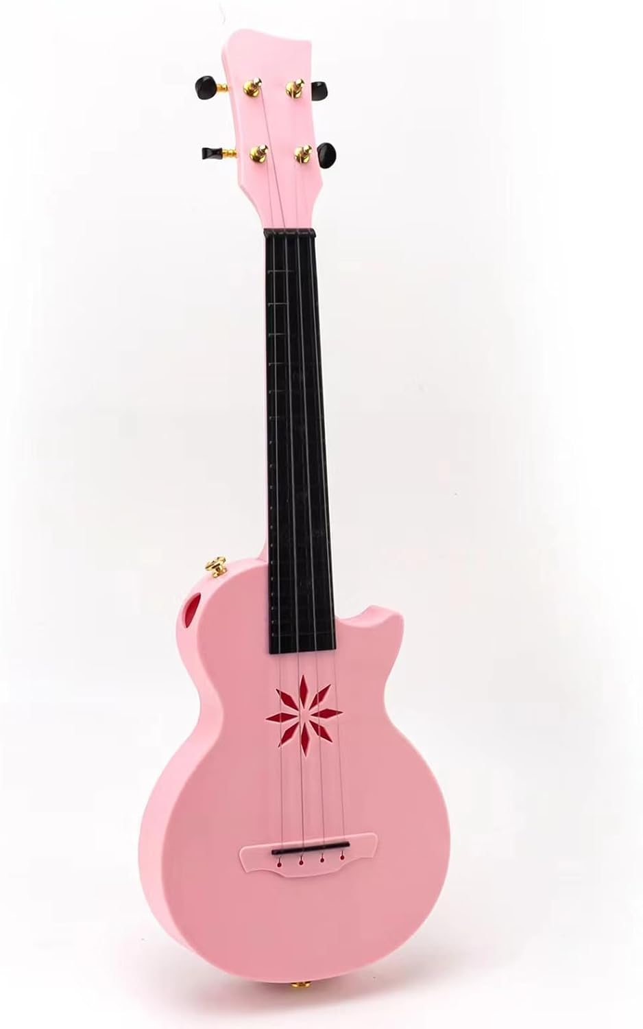 Tenor Ukulele Case, Lightweight and stable carbon fibre material Ukulele Case Ukulele with tail nails for 24 inch ukulele or small guitar (Pink)