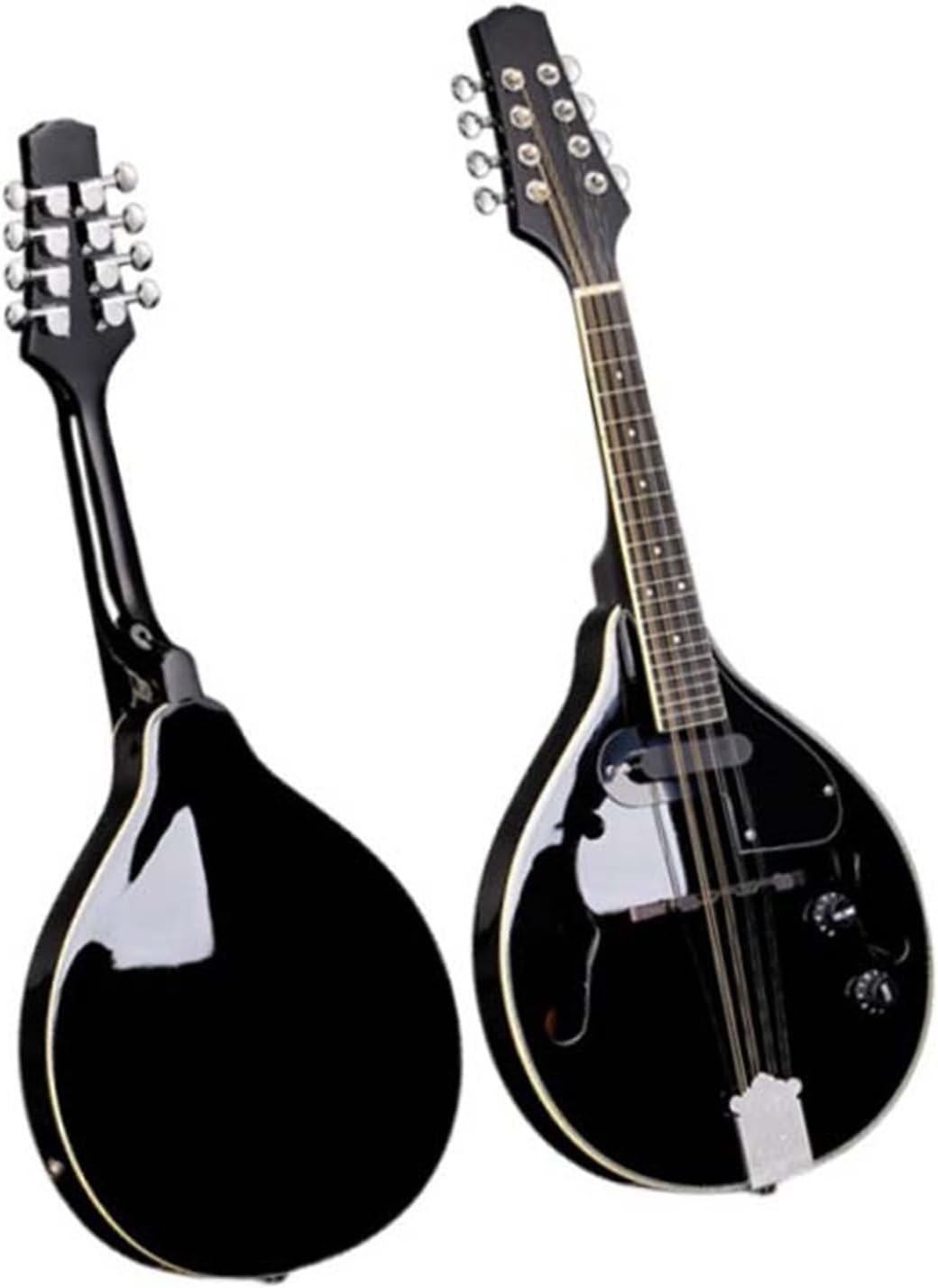 Electric Mandolin Eight String Guitar Set Musical Instrument Adult Beginner Beginner Mandolin String Instrument(Black)