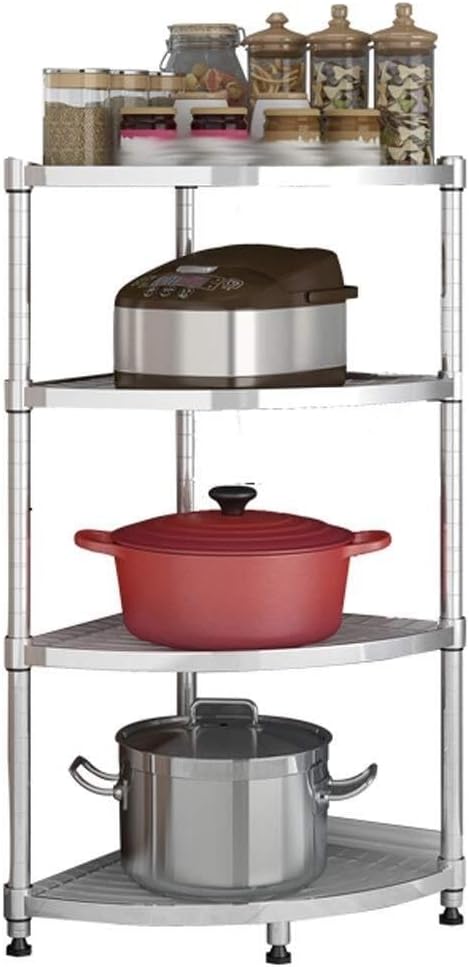 Kitchen Baker's Rack, Multi-Layer Pan & Pot Rack, Adjustable Storage Shelf Organizer, Corner Space Saver, Medium (M), Nordic Style