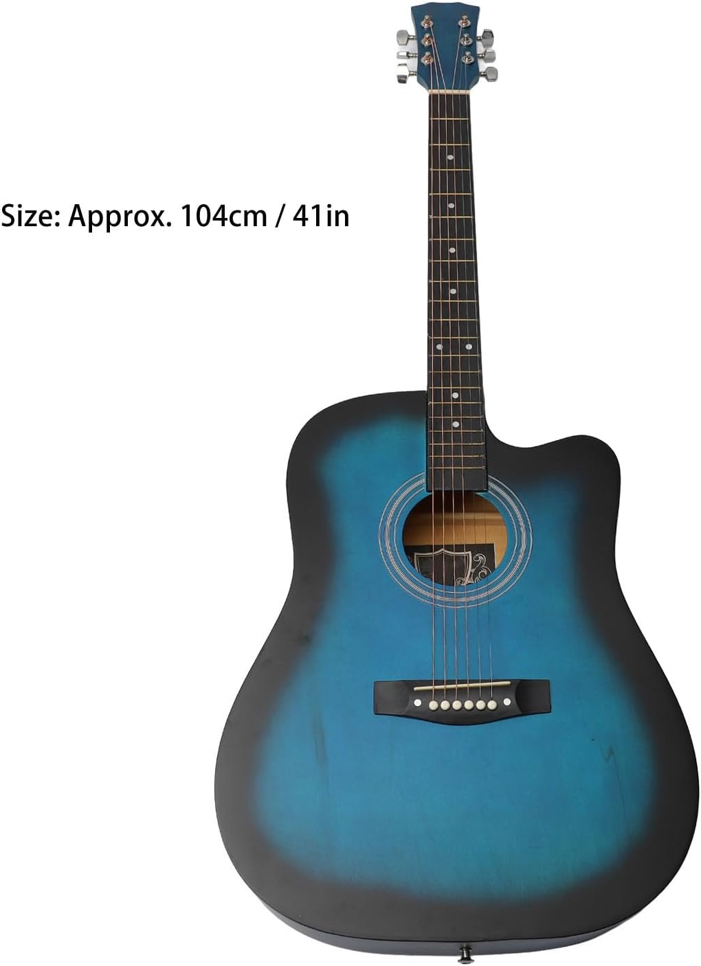 WALFRONT 41 Inch Guitar Kit, Acoustic Guitar for Beginner with Picks Capo Spare Strings Strap Bag, Premium Basswood Matte Craft Lightweight Portable