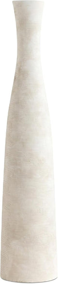 Ceramic Vase Home Decor, Tall Vase for Table Centerpiece, Floor, Modern Rustic Farmhouse Decorative Flower Vase for Pampas Grass Living Room, Office, Bedroom Decoration (Rustic Brown, 29 Inch Tall)