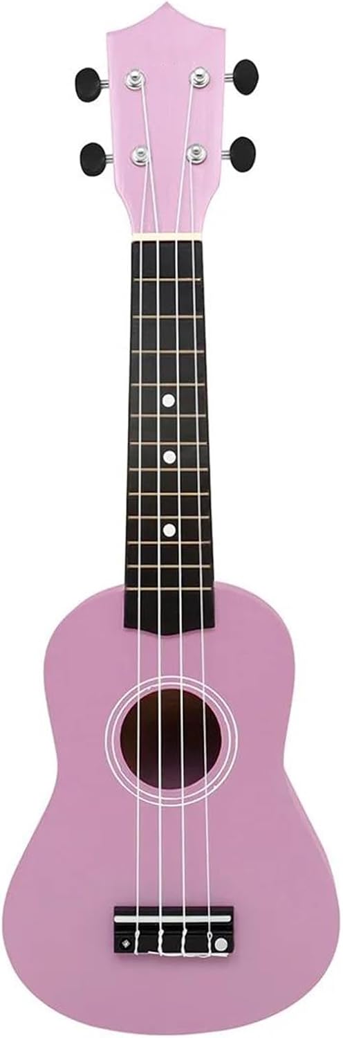 Adult Ukulele 21 Inch Ukulele 4 String Mini Guitar Music Instrument For Beginners(Pink)