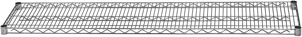 Shelving Inc. 14' d x 60' w Chrome Wire Shelving with 2 Tier Shelves, Weight Capacity 800lbs Per Shelf