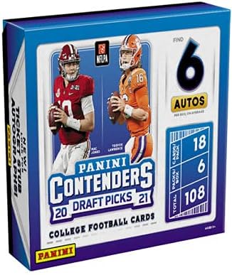 2021 Panini Contenders Draft Picks Football HOBBY box (6 pks/bx, ONE Autograph card per pk)